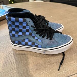 Vans Harry Potter Blue and Black Checkered High-Top Sneakers